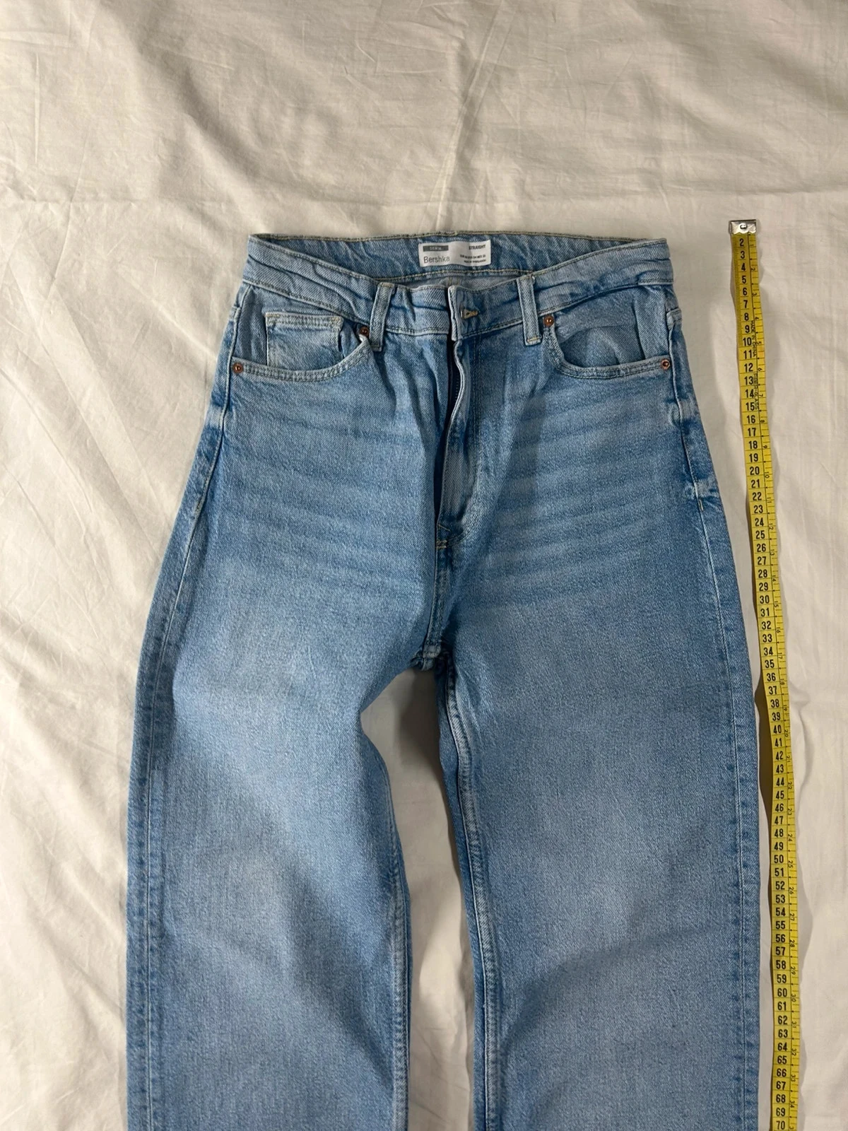 Lichtblauwe wijd uitlopende Bershka-jeans maat 36 – photo 2